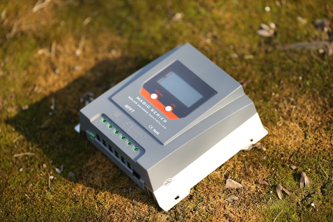 a microwave is sitting in the grass