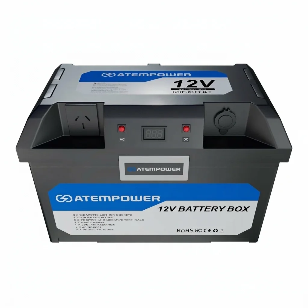 Caja batería con inversor onda pura 500W