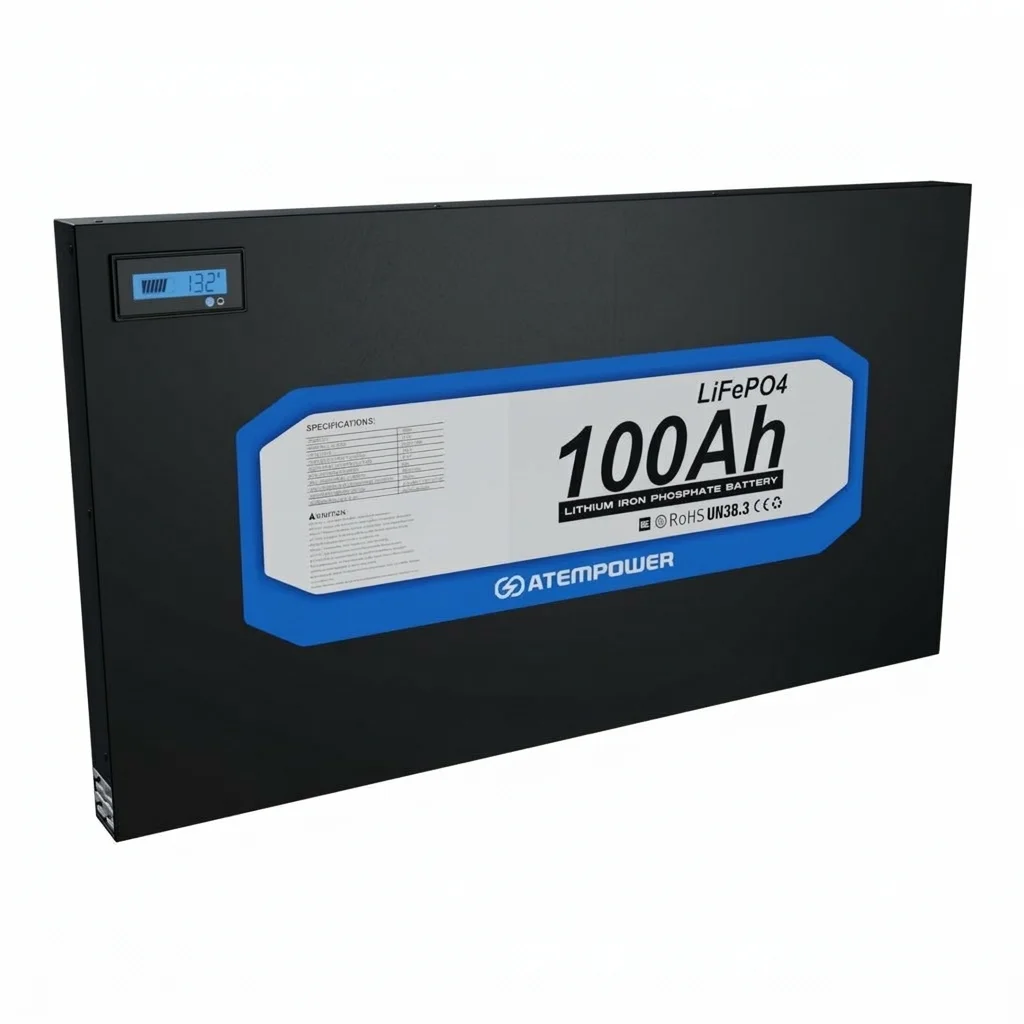 Batería de litio delgada 100Ah 12.8V ATEM POWER