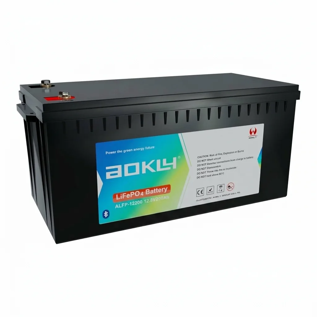 Batería de litio 200Ah 12.8V Aokly con conexión BTH