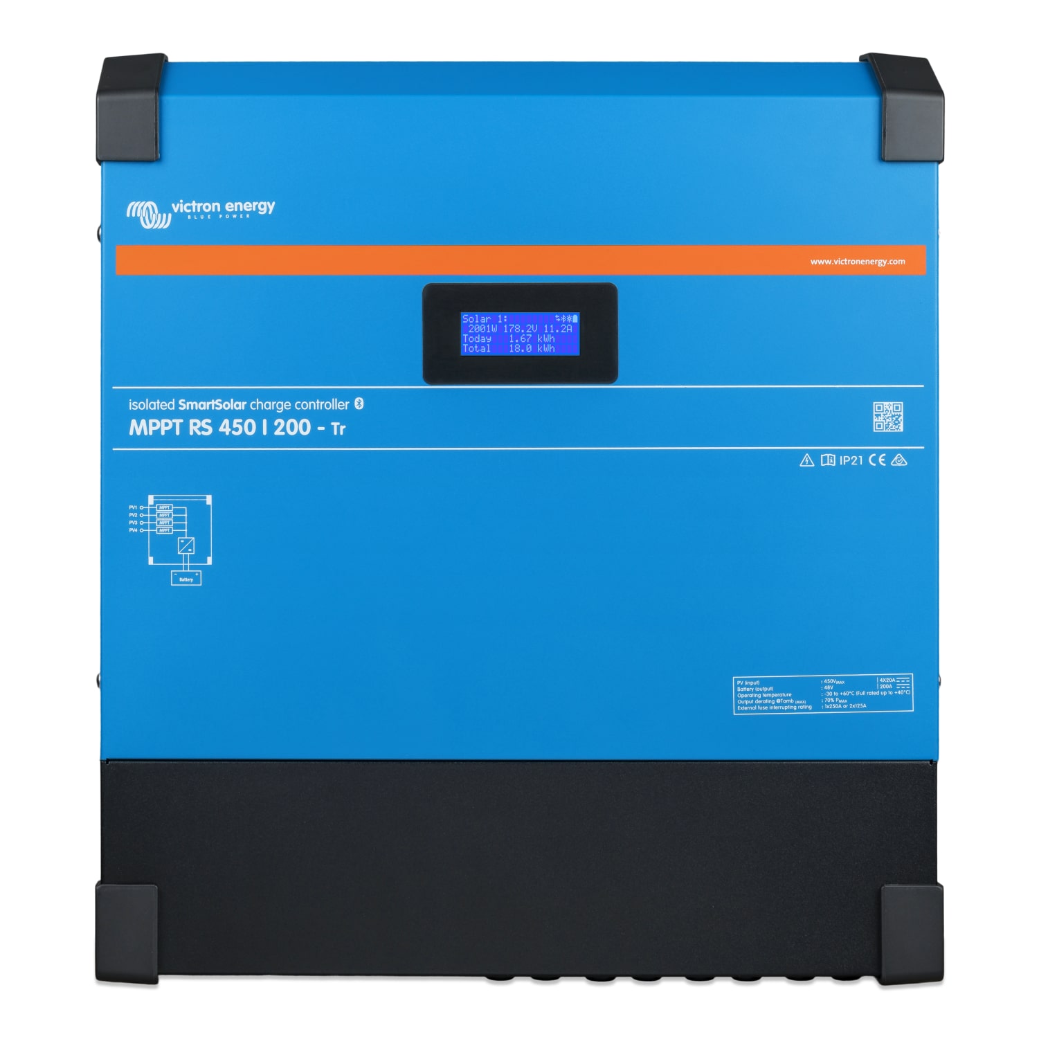 controlador solar smartsolar mppt rs 450v - 200a tr