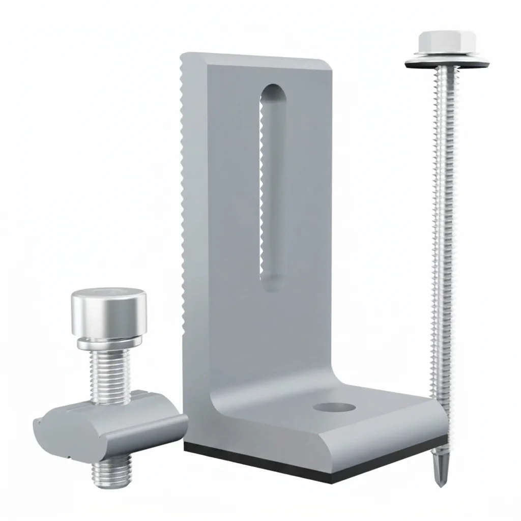 Soporte anclaje en l con tornillos UISOLAR