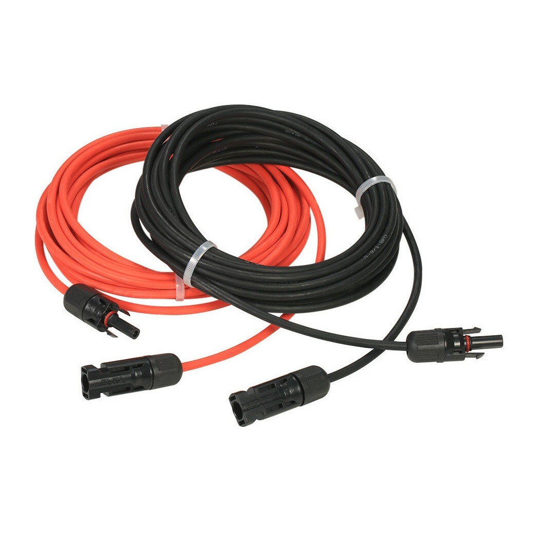 Extensión de cable solar de 5 metros con conectores MC4 crimpados para paneles fotovoltaicos