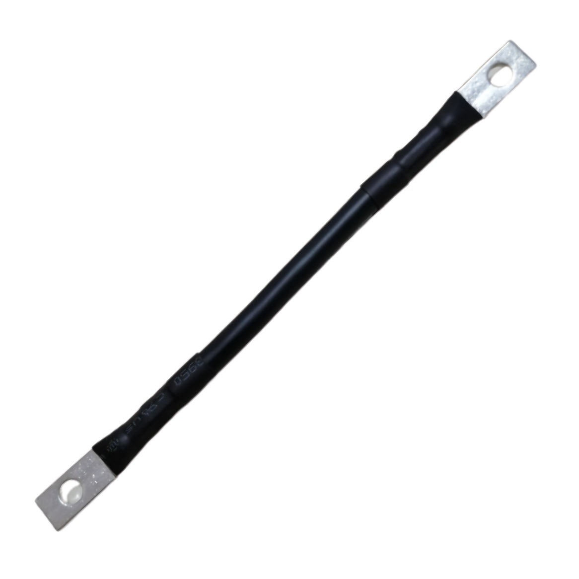 Cable puente AWG N°6 de 20cm con terminales para conexión de baterías