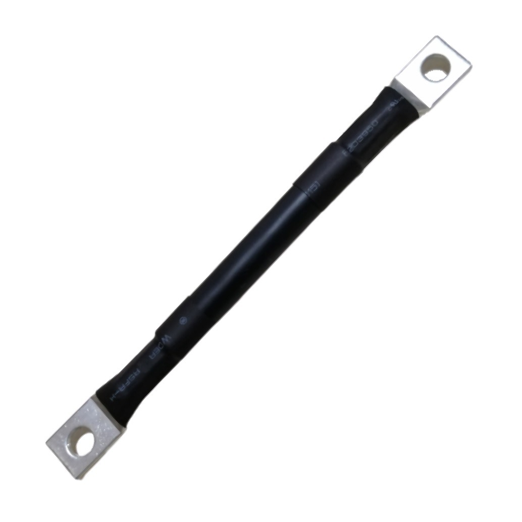 Cable de interconexión para baterías 1/0 AWG de 20cm con terminales de ojo